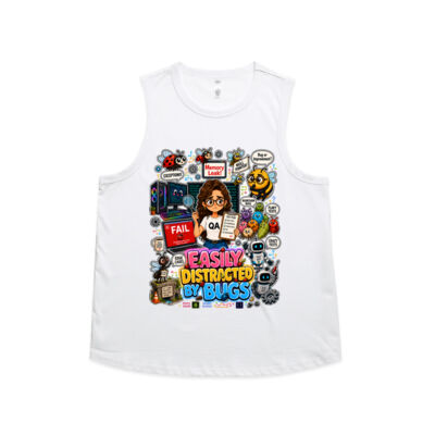 Easily Distracted by Bugs T-Shirt | Bug Geek Illustration, Cute Insect Sticker Collage for QA, Tester, Test Analyst, Testing Thumbnail