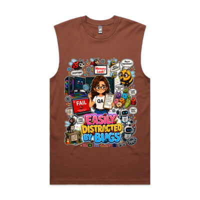Easily Distracted by Bugs T-Shirt | Bug Geek Illustration, Cute Insect Sticker Collage for QA, Tester, Test Analyst, Testing Thumbnail